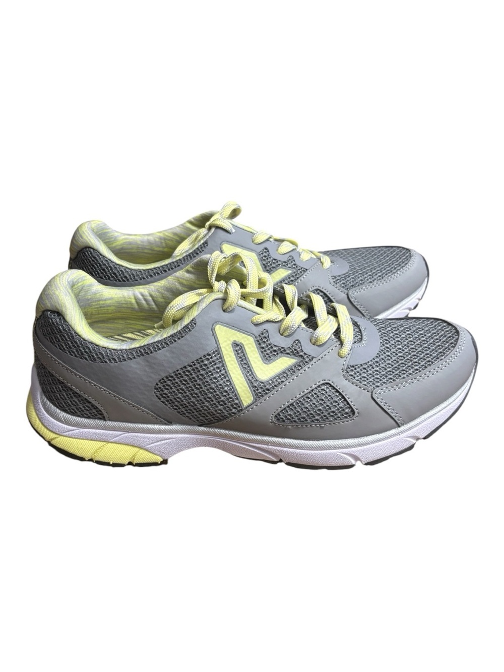 VIONIC 335 Satima Running Trainer Shoes in Grey/Yellow Size 9